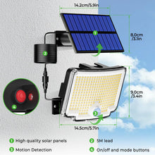 Carica l'immagine nel visualizzatore di Gallery, nipify 318LED Faretti Solari a Led da Esterno, 270° Illuminazione Faro Led Esterno con Pannello Solare, IP65 Impermeabil