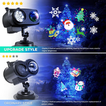 Carica l'immagine nel visualizzatore di Gallery, Proiettore di Natale luci per esterni IP44 impermeabile, 15 W luminoso HD Ocean Wave Effect, 12 diapositive 96 nessuna dissolvenza immagini luce per regalo Halloween, Natale proiettore LED decorazione