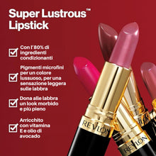 Carica l'immagine nel visualizzatore di Gallery, Revlon Super Lustrous Lipstick, Rossetto con Formula Cremosa, Infuso Con Vitamina E, 812 Porto Please, 4,2g