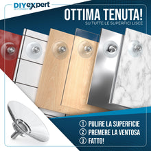 Carica l'immagine nel visualizzatore di Gallery, DIYexpert Ventosa con filettatura in acciaio inox | Made in Germany | [Ø 40 mm] [12 pezzi] | Per camper e auto | Ideale 