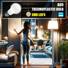 Carica l'immagine nel visualizzatore di Gallery, V-TAC 10x Lampadine LED E27 - [ Alta Efficienza 8,5W ] - A60 - (Equivalenti a 60W) - Lampadine di Nuova Generazione a Ri