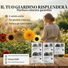 Carica l'immagine nel visualizzatore di Gallery, Semi di girasole colorati con alto tasso di germinazione - semi di fiori per un giardino colorato e accogliente per le a