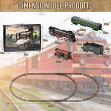Carica l'immagine nel visualizzatore di Gallery, Trenino Elettrico per Bambini, Locomotiva, Locomotiva a Vapore Elettrica con Fumo Luminoso e Suono, Regali di Natale e C