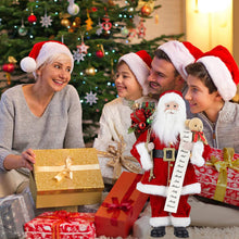 Carica l'immagine nel visualizzatore di Gallery, Uten Babbo Natale in Piedi Figura con Sacchetto Regalo e Orso, 46cm/18 Pollici Babbo Natale Ornamenti Natalizi Decorazione Domestica Bambola di Natale