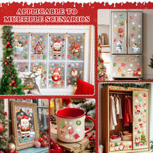 Carica l'immagine nel visualizzatore di Gallery, Adesivi Natalizi per Finestre,9 Fogli Vetrofanie Natalizie Riutilizzabili,Rimovibile Decorazioni Natalizie Vetrine Statici in PVC,DIY Stickers Natale Bambini per Addobbo Natale