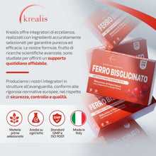 Carica l'immagine nel visualizzatore di Gallery, Ferro Integratore Forte bisglicinato 30 mg per dose | 200 Compresse con Acido Folico e Vitamina B Complex | Alta Assorbi