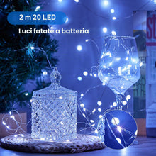 Carica l'immagine nel visualizzatore di Gallery, Luci LED Batteria con Timer, 2M 20LED Lucine Led Decorative a Batteria Fairy Light Ghirlanda Luminosa Lucine Waterproof 