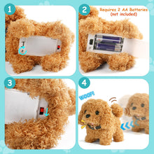 Carica l&#39;immagine nel visualizzatore di Gallery, Nuheby Elettronico Cane Giocattolo che Cammina e Abbaia, Peluche Cane Robot con Cassa, Guinzaglio e Mantello, Cagnolino che Abbaia e Cammina, Animali Giocattolo per Bambini Giochi Bambini 2 3 4 5 Anni