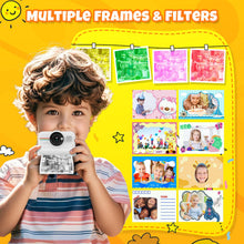 Carica l'immagine nel visualizzatore di Gallery, HiMont Macchina Fotografica Bambini Istantanea, Fotocamera Istantanea per Bambini HD/1080P con Scheda da 32 GB e 3 Rotoli di Carta da Stampa, Regalo per Bambini per Ragazze Ragazzi da 3-14