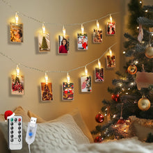 Carica l'immagine nel visualizzatore di Gallery, Aigostar Catena luminosa con clip da 10 m e 80 LED con 80 clip per appendere foto, Catena luminosa con telecomando, Clip per foto, Decorazione ghirlanda per Natale, Camere, Matrimoni (Bianco caldo)