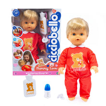 Carica l&#39;immagine nel visualizzatore di Gallery, Cicciobello Mummy Love, Bambola Interattiva da 42 cm con Funzioni Realistiche di Coliche e Fame, Giochi Bambini 2 anni, Accessori Inclusi, Ciuccio, Biberon e Borsa dell&#39;Acqua Calda