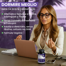 Carica l'immagine nel visualizzatore di Gallery, Melatonina Complex 1 mg Valeriana Camomilla Lavanda B6 per Dormire 365 cpr