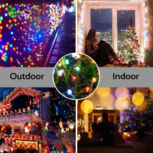 Carica l'immagine nel visualizzatore di Gallery, PhilzOps Albero di Natale Catene Luminose 10M 100 LED, Decorazione Esterno e Interno 8 Modalità IP44 Impermeabile Stringa Luci per Festive Festa (Colorate)