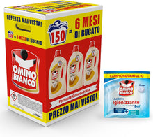 Carica l'immagine nel visualizzatore di Gallery, Omino Bianco Detersivo Lavatrice Igienizzante, 2000 ml x 3 + Omaggio