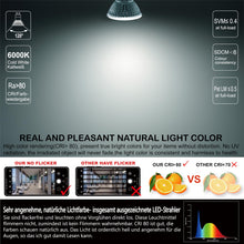 Carica l'immagine nel visualizzatore di Gallery, EACLL Lampadine LED GU10 4.9W Equivalente a Alogena 75W, Pacco da 10, 585lm 6000K Bianco Freddo, Faretti AC 230V senza S