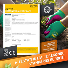 Carica l'immagine nel visualizzatore di Gallery, GRÜNTEK Guanti da Lavoro e Giardinaggio L/9 in bambù e Lattice 2 PAIA Per Lavoro Domestico Ediliza Pittura Supermercato 