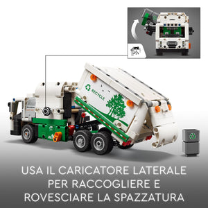 LEGO Technic Camion della Spazzatura Mack LR Electric, Veicolo Giocattolo per la Raccolta dei Rifiuti, Gioco per Bambini, Bambine, Ragazzi e Ragazze da 8 Anni in su che Amano l'Ambiente 42167