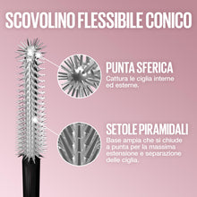 Carica l'immagine nel visualizzatore di Gallery, Maybelline New York Mascara Sky Tubes, Mascara Tubing Allungante Effetto Extension, Adatto a Occhi Sensibili, Con Burro 