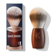Carica l'immagine nel visualizzatore di Gallery, King C. Gillette Pennello da Barba, Cura della Barba, con Fibre Morbide e Manico in Legno, Esperienza di Rasatura Profes