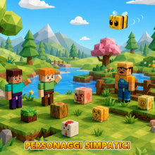 Carica l'immagine nel visualizzatore di Gallery, 36 Pezzi Figure Magnetiche e Blocchi Magnetici,12 Action Figure &amp; 24 Cubi Magnetici con Motivi da 2 cm,Articolazioni a 3