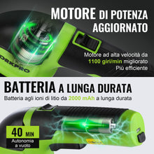 Carica l'immagine nel visualizzatore di Gallery, WORKPRO Forbici a Batteria 2 in 1, 3,6 V Cesoia Elettrica a Batteria al Litio 2 Ah, Il Tagliasiepi per Larghezza di Tagl