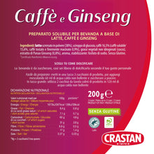 Carica l'immagine nel visualizzatore di Gallery, Crastan Ginseng e Caffe Preparato Solubile per Bevanda, 200g