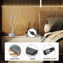 Carica l'immagine nel visualizzatore di Gallery, Aslanka Luce notturna LED flash – USB/batteria, luce al neon per camera da letto, decorazione per bambini, decorazione s