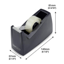 Carica l'immagine nel visualizzatore di Gallery, Rapesco 1619 Dispenser per Nastro Adesivo 300 e 4 Rotoli di Nastro, Nero