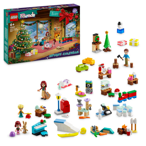 LEGO Friends Calendario dell'Avvento 2024, Giocattolo di Natale con 5 Mini Bamboline, 3 Animali e Accessori, Giochi Sociali per Bambini e Bambine da 6 Anni in su, Idea Regalo Divertente 42637