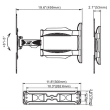 Carica l'immagine nel visualizzatore di Gallery, Ergosolid Parete, Alta qualità per TV LCD e LED 32-55 Pollici, Supporto Ultra Resistente, Braccio Girevole ed Estendibile, Nero, Unico