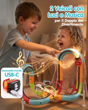 Carica l'immagine nel visualizzatore di Gallery, hahaland Trenino Elettrico per Bambini 64 Pezzi, Set STEM Pista Trenino 3D