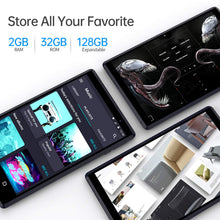 Carica l&#39;immagine nel visualizzatore di Gallery, PRITOM Tablet PC Android 8 pollici Android 10.0 OS, 4000 mAh, 64GB ROM, Quad Core, schermo HD IPS, 2.0 anteriore + 8.0 MP fotocamera posteriore, Wi-Fi, Bluetooth, Nero