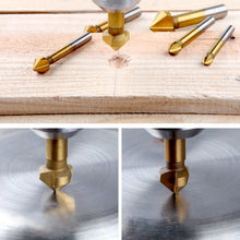 Carica l'immagine nel visualizzatore di Gallery, Svasatore per Metallo Legno, HTBAKOI Punta Trapano per Svasatore Titanio Rivestito in HSS 90°Gradi 6,3mm 8,3mm 10,4mm 12