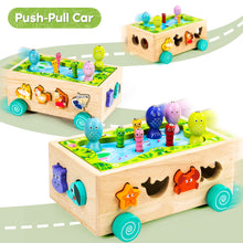 Carica l'immagine nel visualizzatore di Gallery, Giochi Montessori 2 Anni | 6 in 1 Magnetici di Pesca in Legno Abilità Motorie Giocattoli Educativi | Giochi per Bambini 