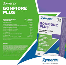 Carica l'immagine nel visualizzatore di Gallery, Zymerex GONFIORE PLUS 20 Compresse | Integratore alimentare | Probiotici e prebiotici | Gonfiore addominale | Equilibrio flora intestinale | Senza glutine e lattosio