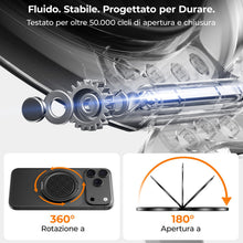 Carica l'immagine nel visualizzatore di Gallery, BENKS ArmorPop Anello Magnetico Cellulare per MagSafe - Impugnatura e Supporto Regolabile in Fibra Aramidica, Leggero e 