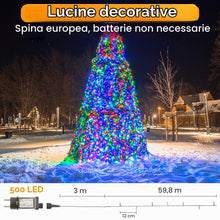 Carica l'immagine nel visualizzatore di Gallery, Luci Albero di Natale, 59.8M 500 LED Luci Natalizie da Esterno ed Interno