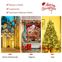 Carica l'immagine nel visualizzatore di Gallery, COSTWAY Albero di Natale 210/225/240 cm, Albero di Natale con 460/540/600 Luci a LED Bianco Caldo, 925/1125/1335 Rami e Pigne, Decorazione Natalizia per Casa e Negozio (225cm)