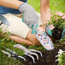 Carica l'immagine nel visualizzatore di Gallery, WORKPRO Set di attrezzi da giardino da 4 pezzi, attrezzi da giardino con scatola regalo, pala da giardino, cesoie da gia