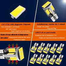 Carica l'immagine nel visualizzatore di Gallery, Xnourney 194 T10 168 2825 W5W LED Lampadina, Estremamente Luminosa 12V 11SMD LED Lampadina Utilizzata per Automobili Camion Interior Dome Map Door Courtesy Targa Luci Bianco (10pcs / pack)