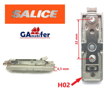 Carica l'immagine nel visualizzatore di Gallery, Base per Cerniere SALICE con Innesto e Sgancio Rapido. (Longitudinale, H02)