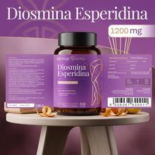 Carica l'immagine nel visualizzatore di Gallery, Diosmina Esperidina Alto Dosaggio 1200mg 210 Capsule– Integratore con Flavonoidi per Microcircolo e Benessere circolazio