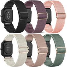 Carica l'immagine nel visualizzatore di Gallery, Confezione da 6 cinturini elastici in nylon per Amazfit Active 2/ Active 3 Premium/GTR mini/GTS 4 Mini/4/3/2 Mini/2e/ 2/