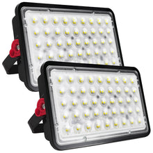 Carica l'immagine nel visualizzatore di Gallery, CREATESTAR Faretto Led da Esterno 100W 10000LM, 2 Pezzi Faretti Led Esterni 6500K luce bianca fredda, IP66 Impermeabile 