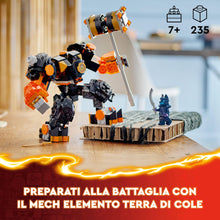 Carica l&#39;immagine nel visualizzatore di Gallery, LEGO NINJAGO Mech Elemento di Terra di Cole, Giochi d&#39;Azione per Bambini e Bambine da 7 Anni, Action Figure Snodabile da Battaglia, Giocattolo Personalizzabile con 2 Minifigure, Regalo Ninja 71806