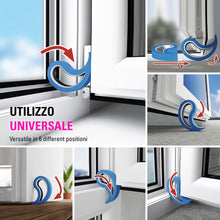 Carica l'immagine nel visualizzatore di Gallery, Stoppy, Stoppi, Fermafinestre, Fermafinestra, Fermaporte, Fermaporta, set di 2 (disponibile in 14 colori) (Bianco)