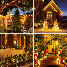 Carica l'immagine nel visualizzatore di Gallery, Luci Natale Esterno Batteria, 2*12M 120LED Luci Natale con Timer Dimmer, IP65 Impermeabile Luci Albero di Natale con Telecomando, 8 Modalità Luci Natalizie Led a Batteria per Interni, Feste, Balcone