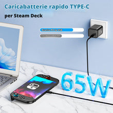 Carica l'immagine nel visualizzatore di Gallery, Caricabatterie CA CloudValley da 65 W per Nintendo Switch 2, supporta la modalità TV, con spina e cavo da 5 piedi, ricar