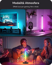 Carica l'immagine nel visualizzatore di Gallery, EDISHINE Lampada da Tavolo LED, RGB &amp; Bianco Caldo, Sync Musicale, Nera