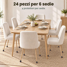 Carica l'immagine nel visualizzatore di Gallery, Blendura Gommini per Sedie 24 Pezzi, Feltrini Sedie Rotondi Silicone